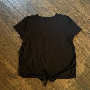 J. Crew Black Short Sleeve Women's Back-Tie Top